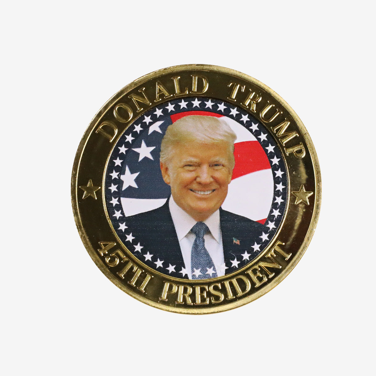 Donald Trump 45th President Colorized Commemorative Coin Front