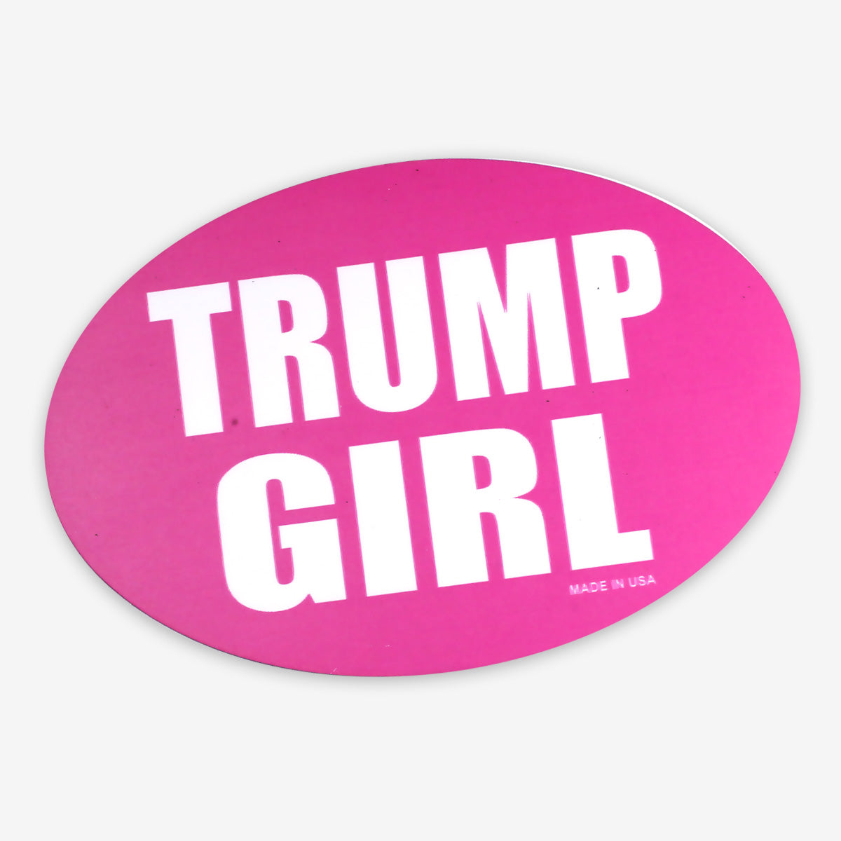 Pink Oval Trump Girl Magnet