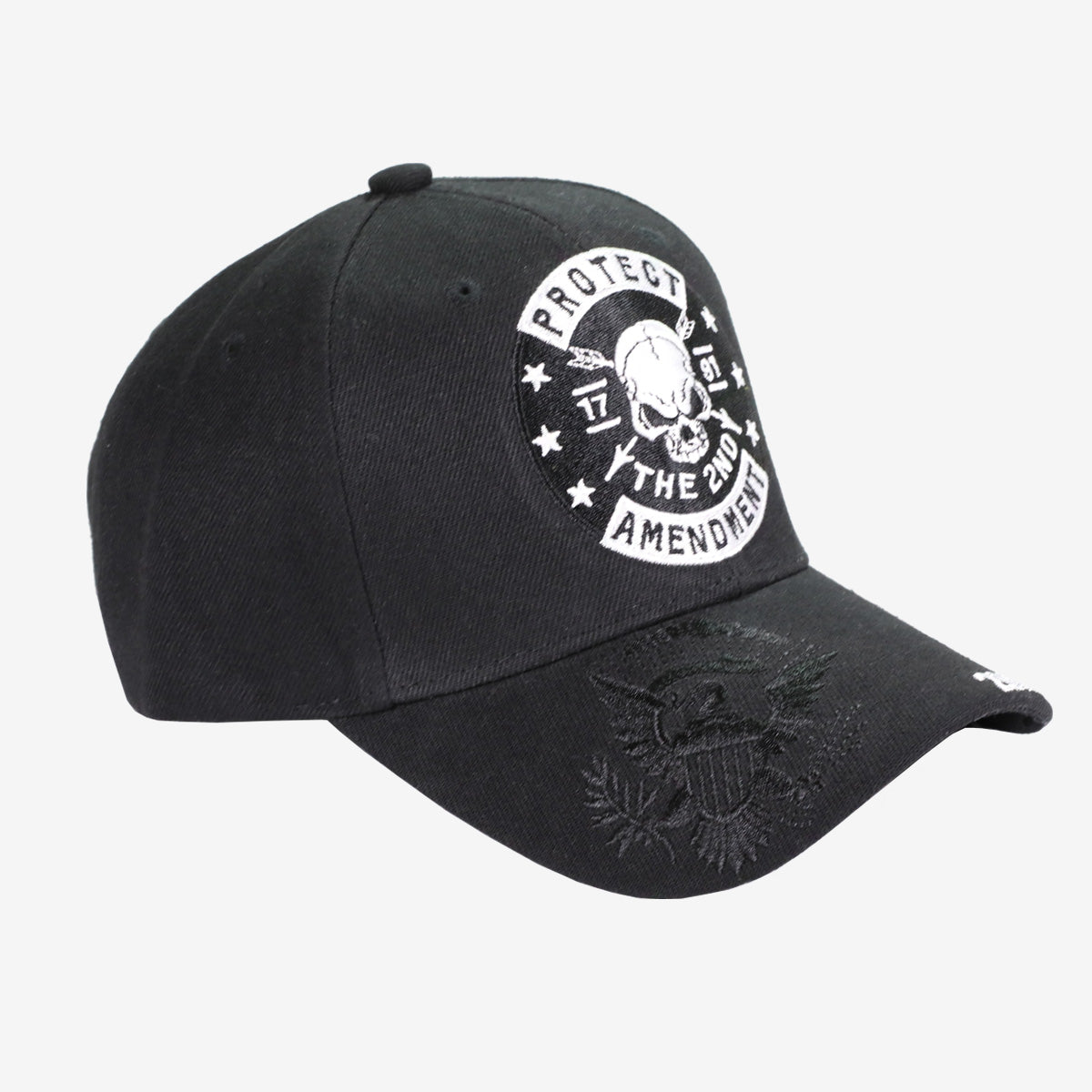 Protect The 2nd Amendment Skull Hat Side