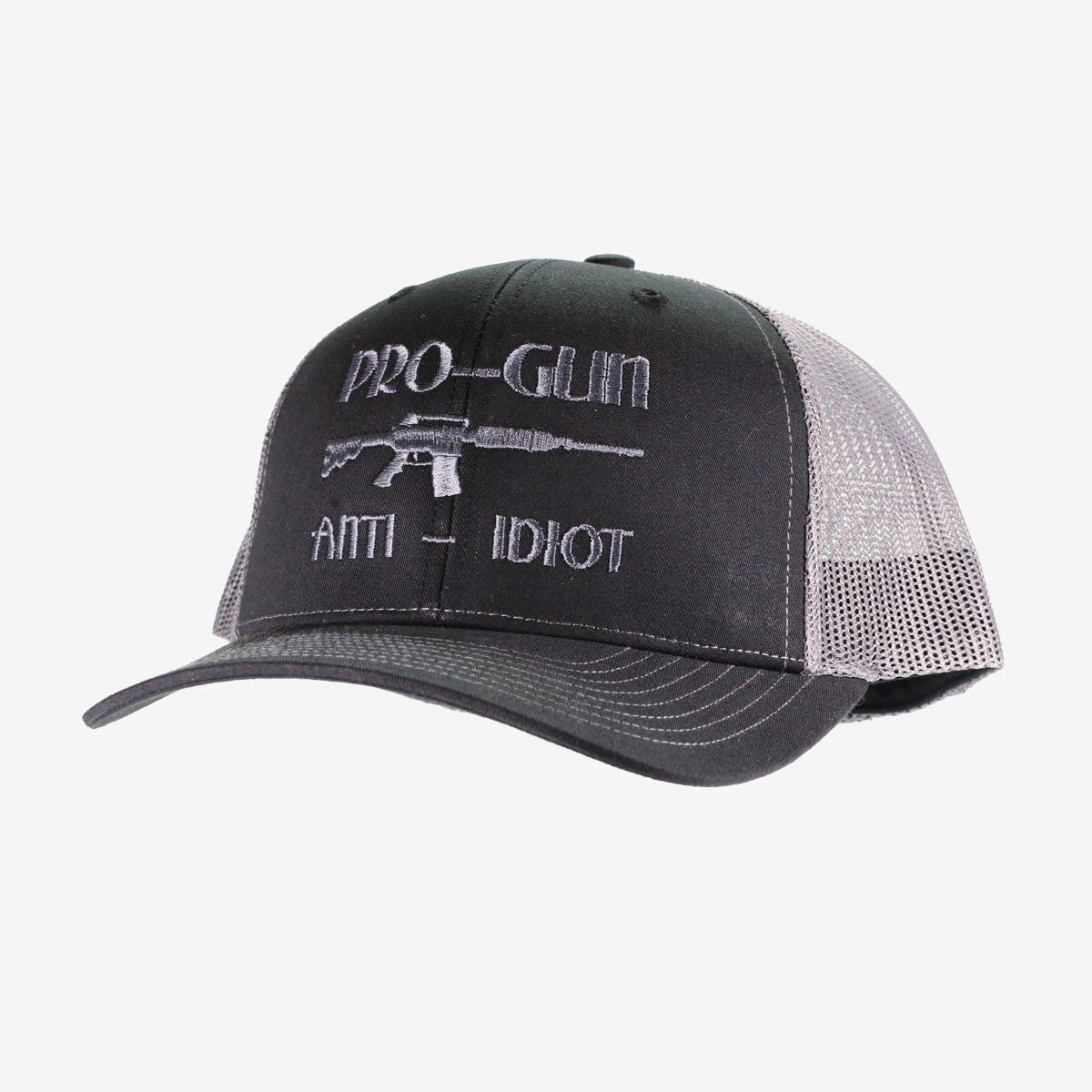 Pro Gun Anti Idiot Trucker Hat
