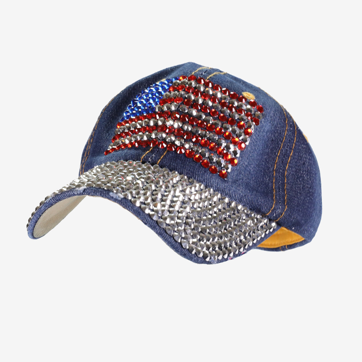 USA Denim Flag Gem Women's Hat