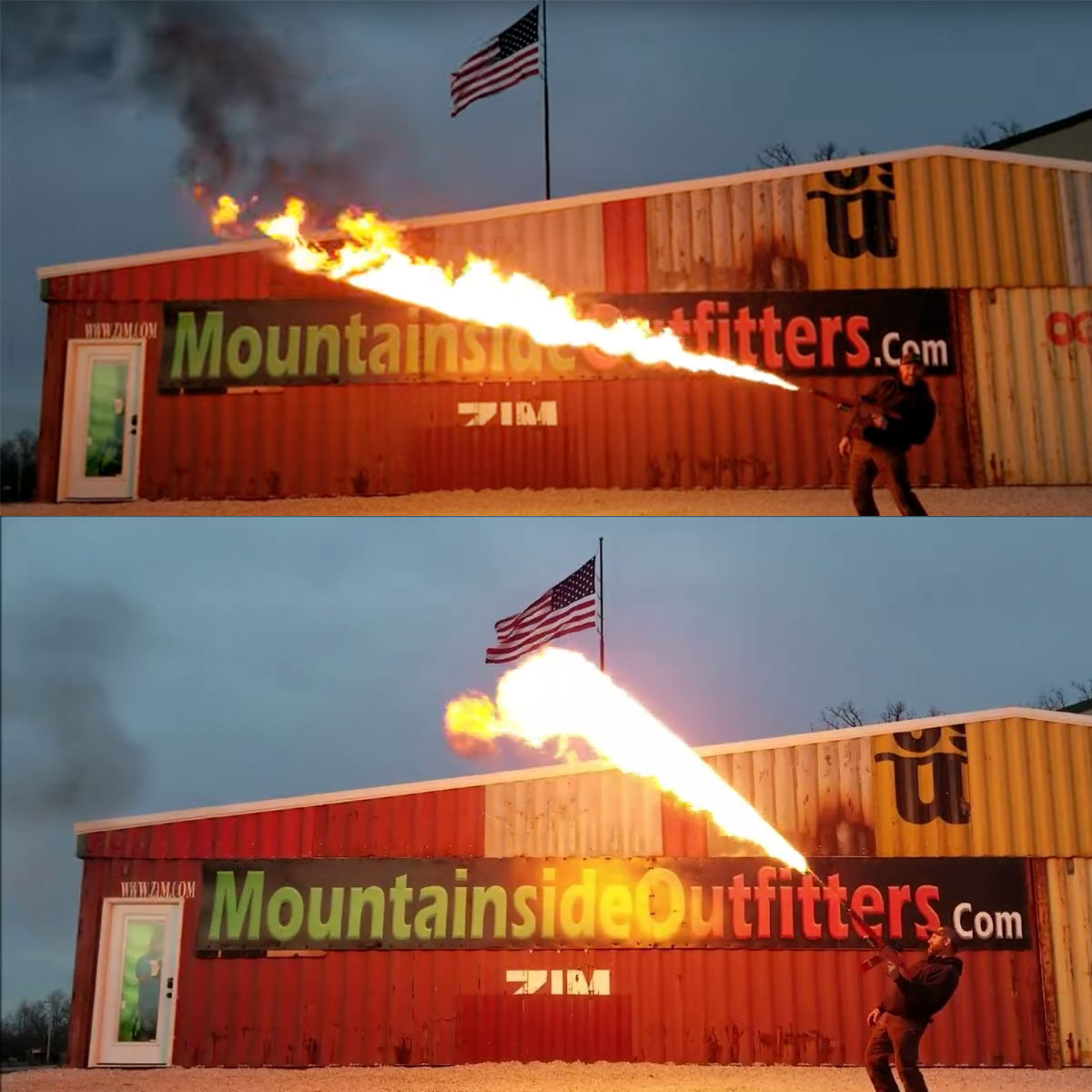 Pyro-15 AR Flamethrower - In Action