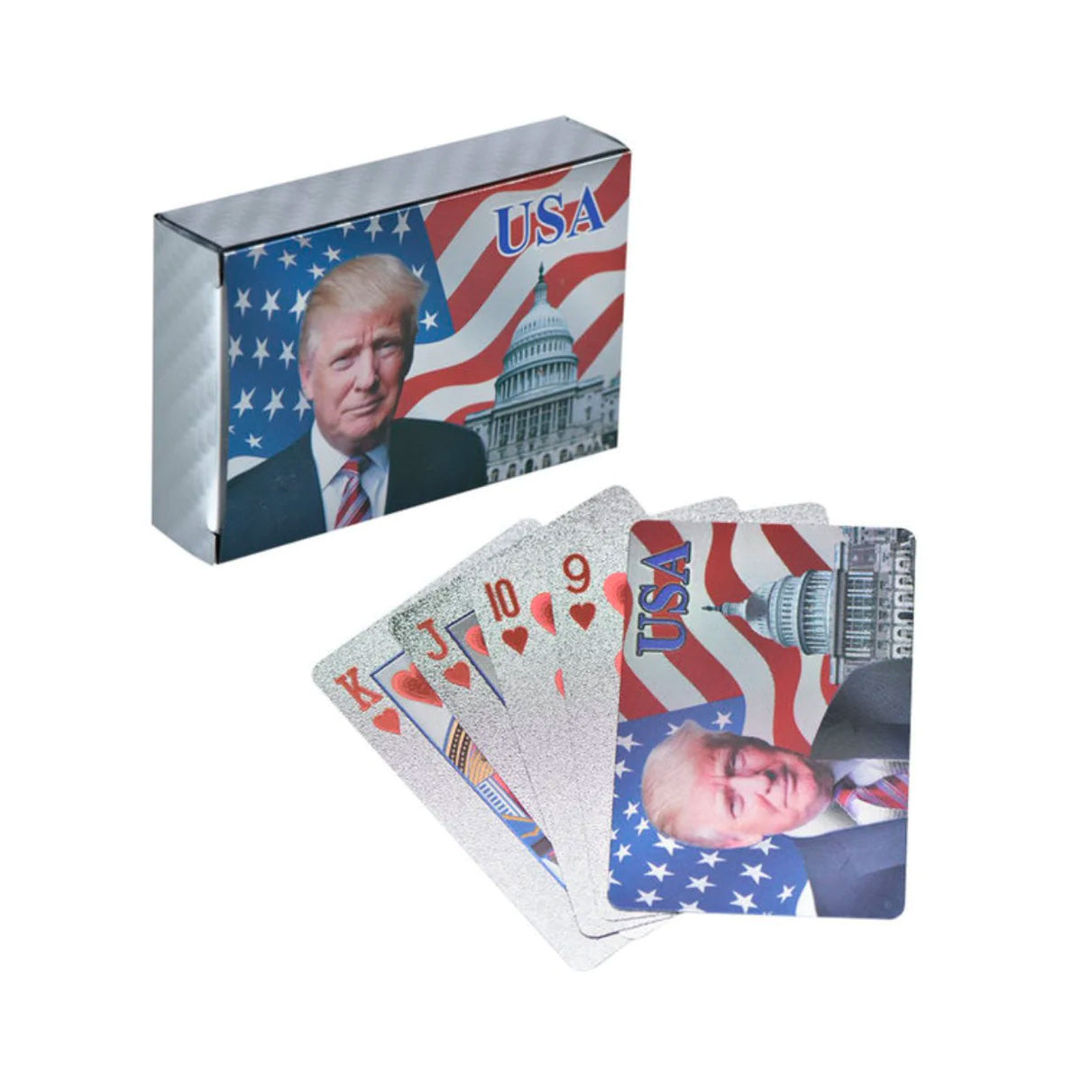 Trump Playing Cards (Silver)