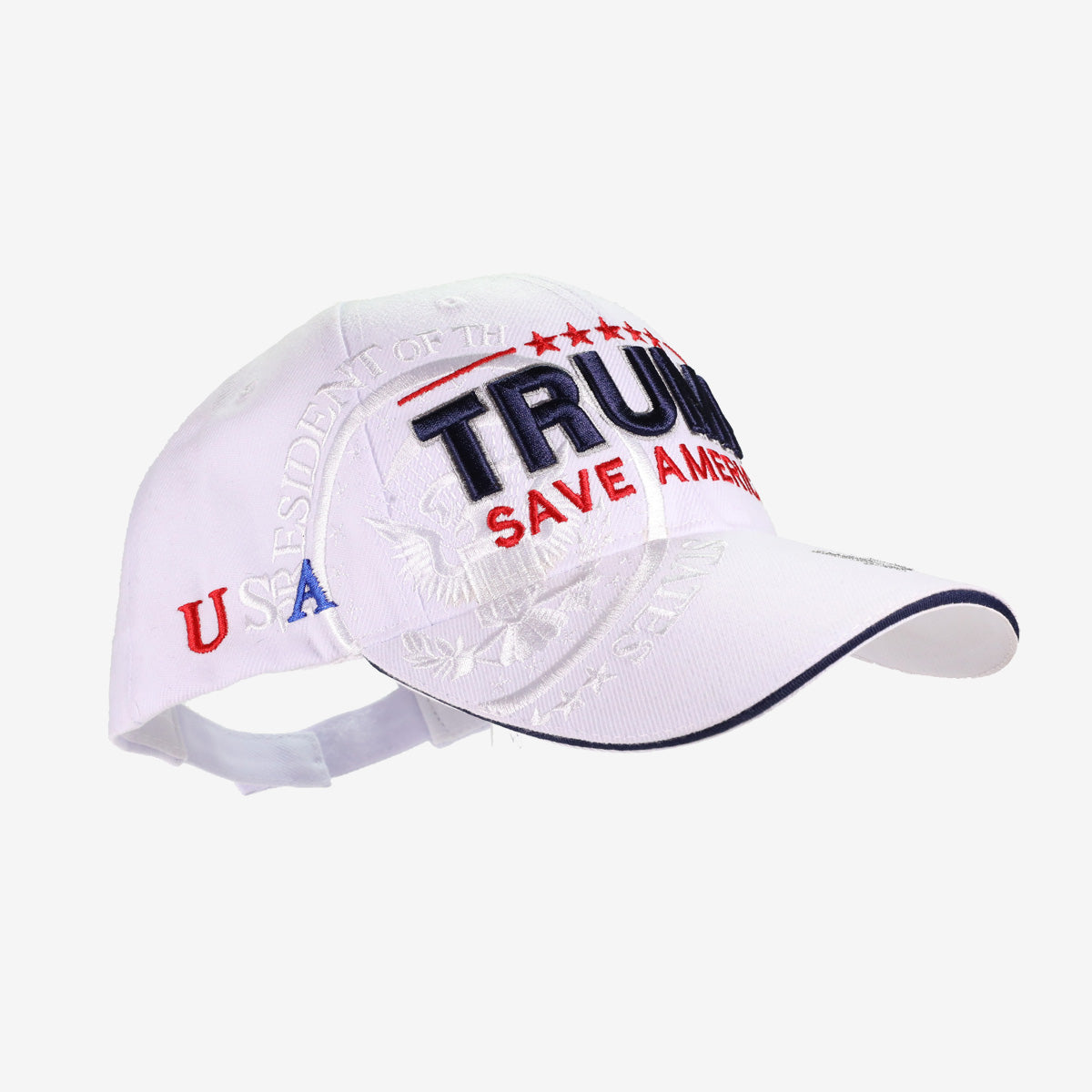 Trump 2024 Signature Embroidered Save America Hat Side