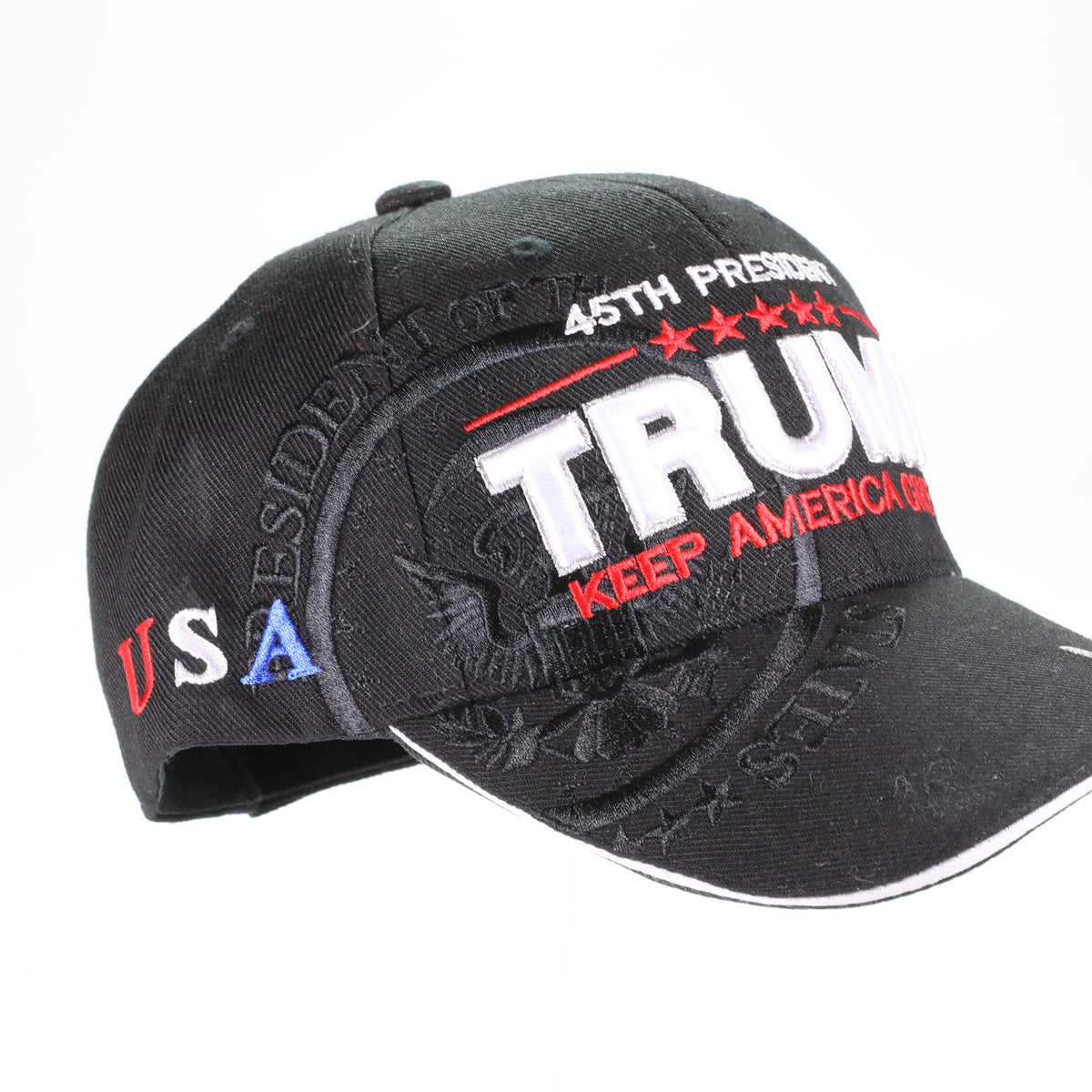 Trump 2024 Keep America Great Signature Black Hat Side