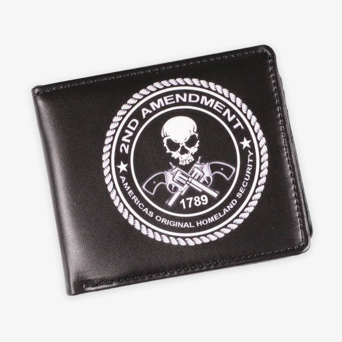 2nd Amendment 1789 Leather Wallet Front