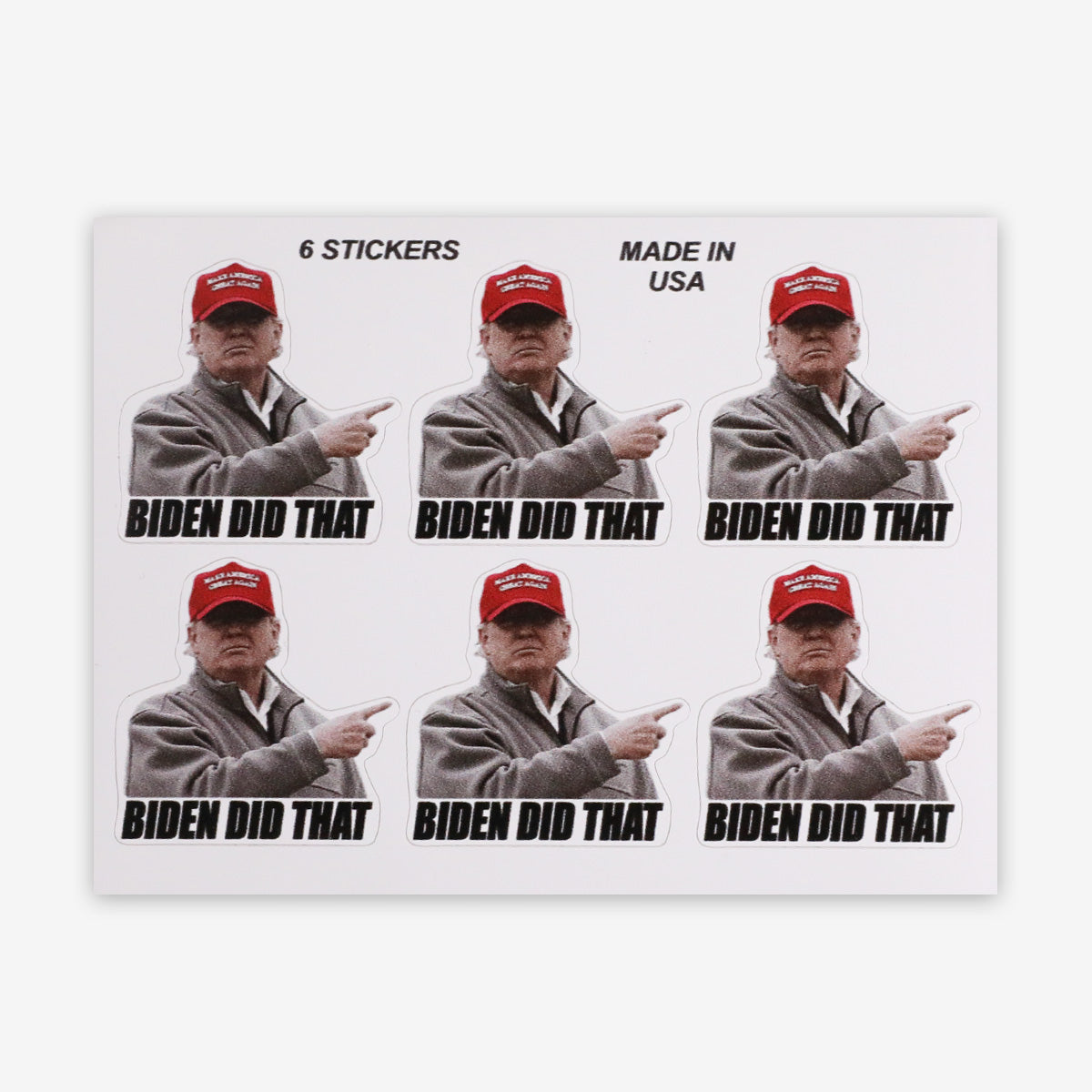 Biden Did That Stickers (6 Pack)