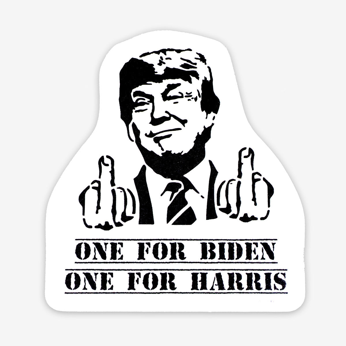 Trump 2024 Sticker - Biden Harris Fingers