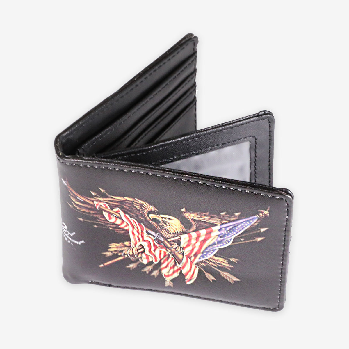 American Eagle Leather Bifold Wallet for Men