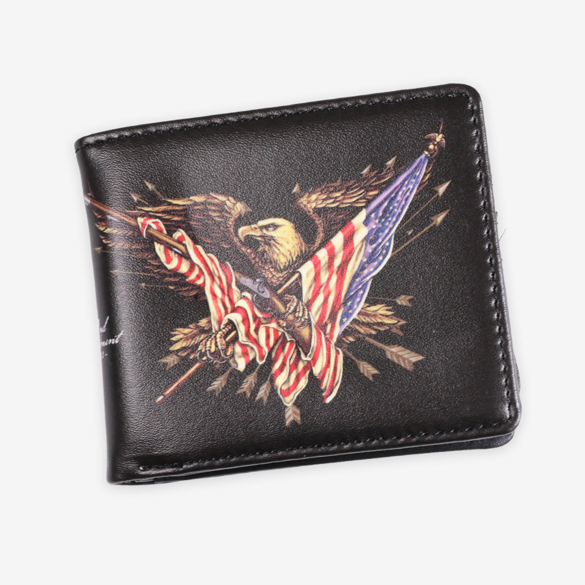 American Eagle Leather Bifold Wallet for Men Front