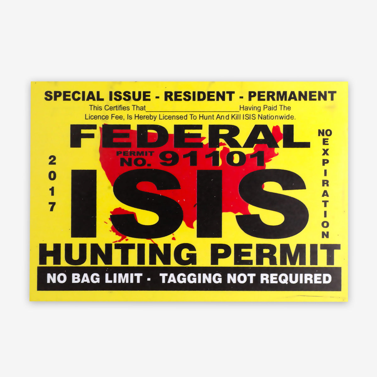 Federal ISIS Hunting Permit Magnet
