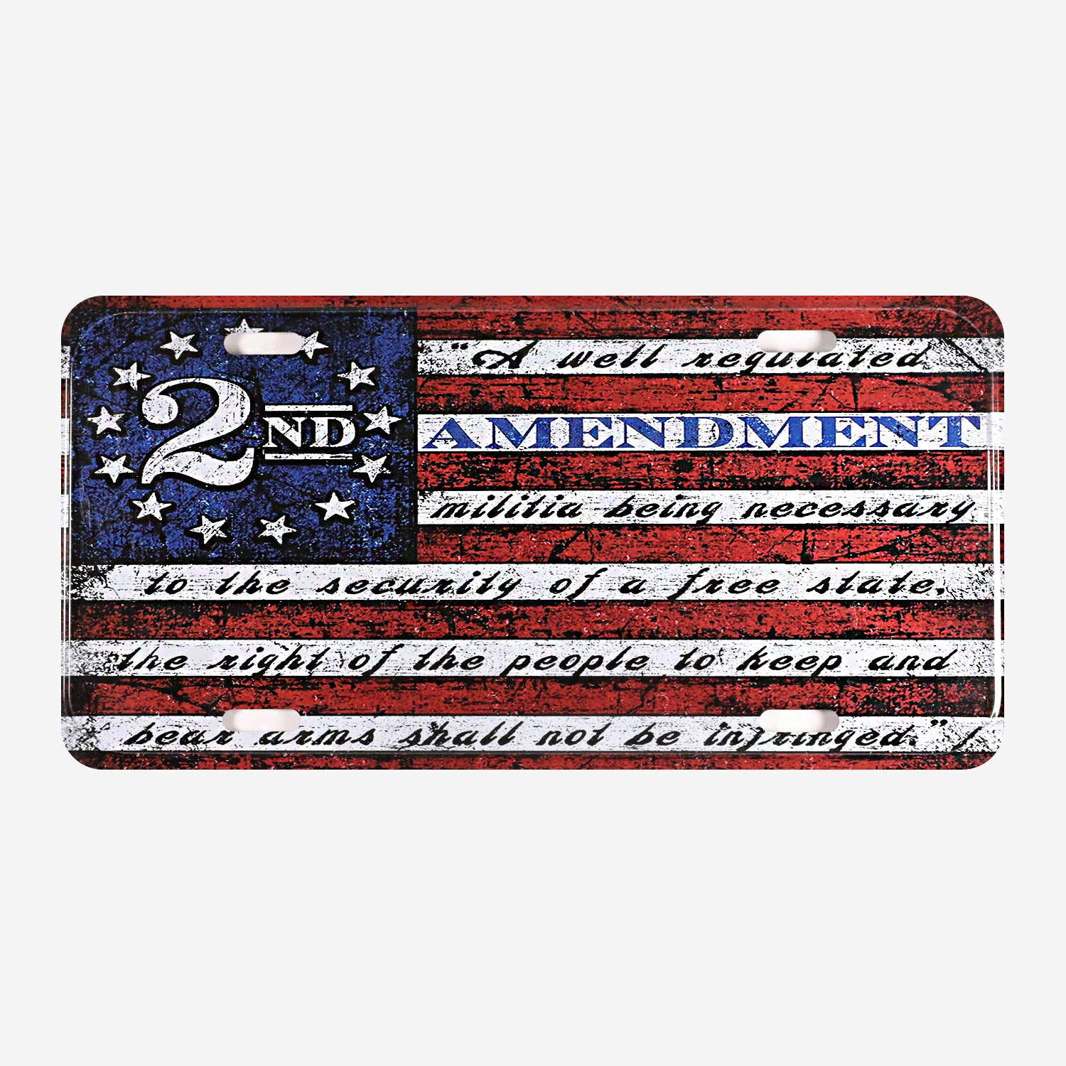 2nd Amendment Flag License Plate Cover