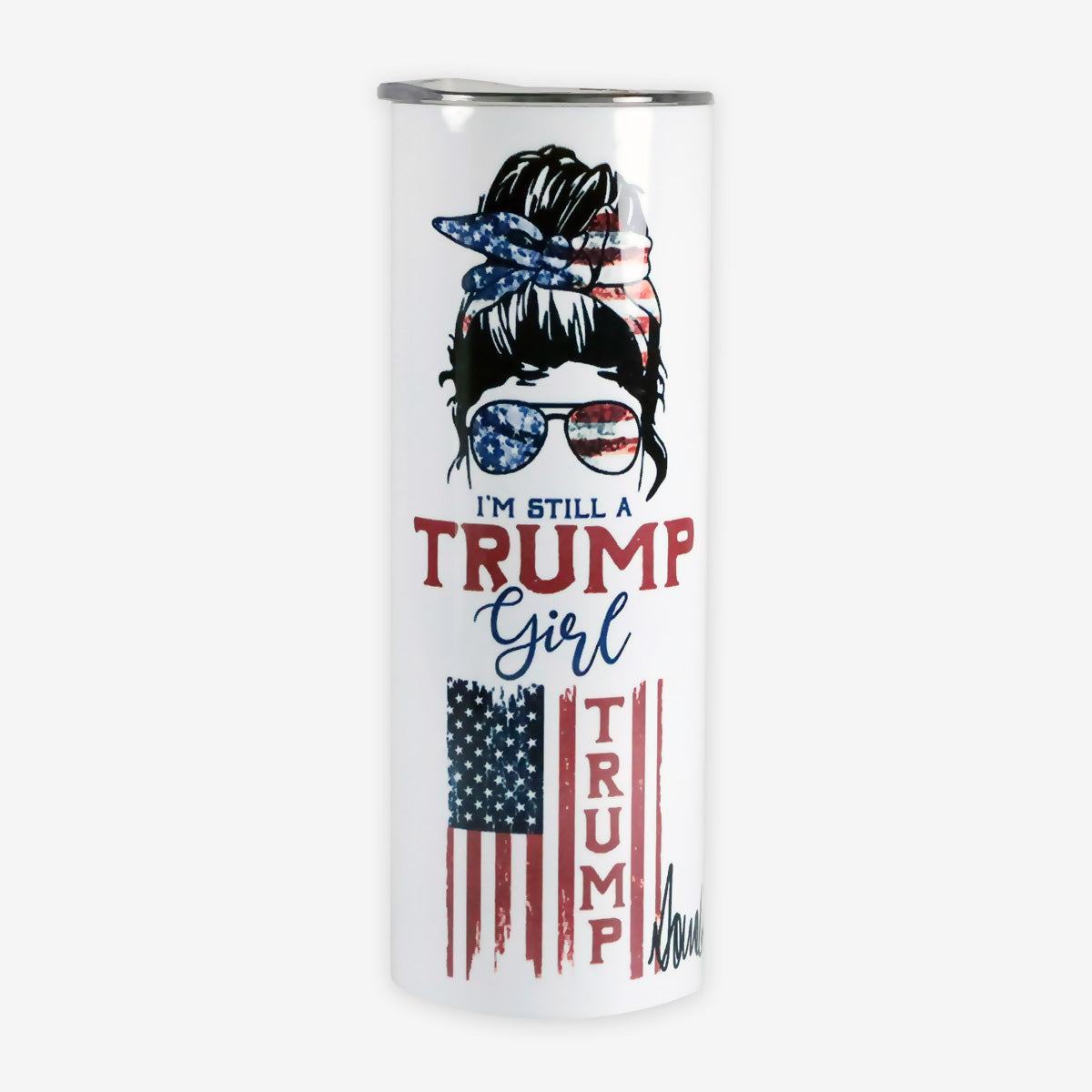 Trump Girl 2024 Red White and Blue 20oz Skinny Tumbler