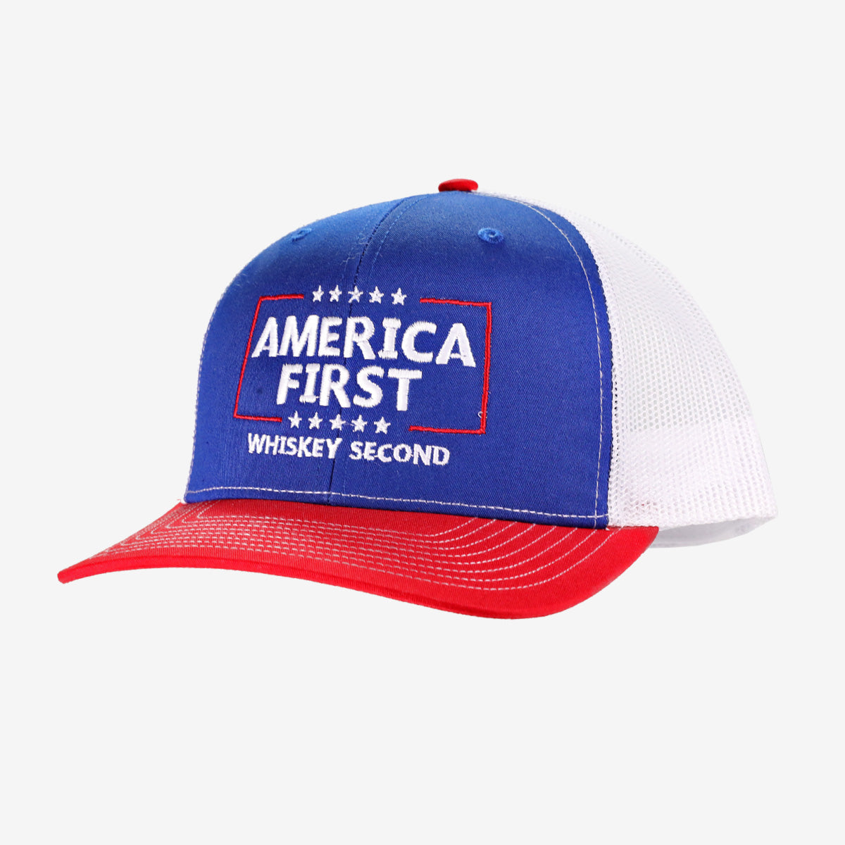 America First Whiskey Second Trucker Hat