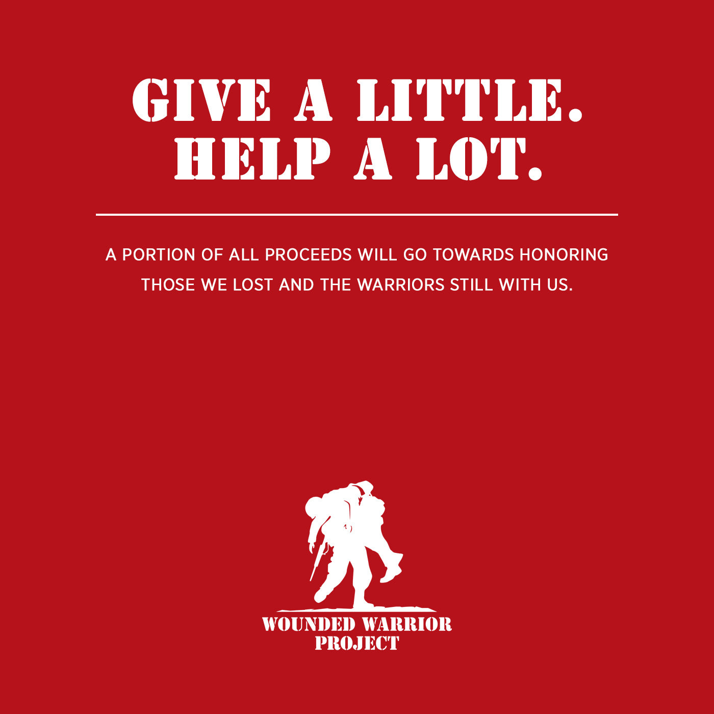 Portion of Proceeds goes towards Wound Warriors Foundation