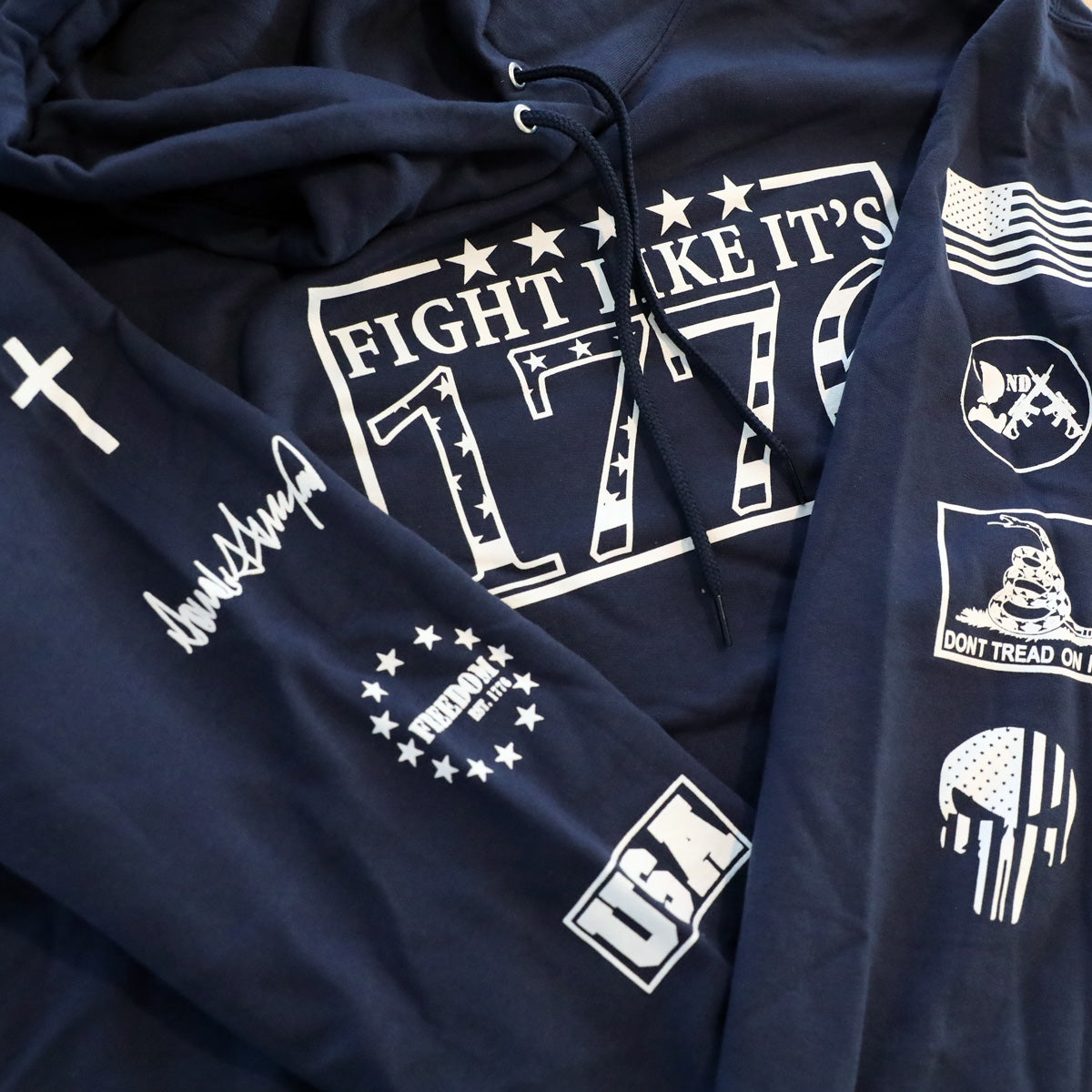 Fight Like Its 1776 Hoodie - Closeup